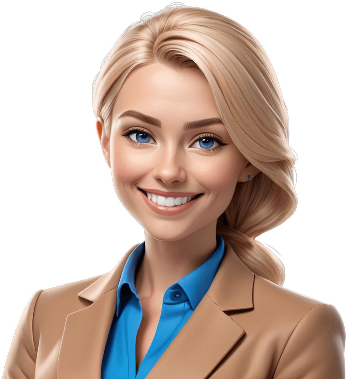 Smiling DeskAgent representative